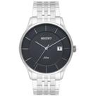 Relogio Orient Masculino prata slim fino minimalista social inox Mbss1293 G1SX