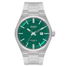 Relógio ORIENT masculino solartech prata verde MBSS1493 E1SX