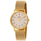 Relógio OSLO Norway Feminino Dourado Slim Vidro Safira
