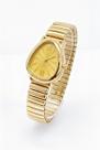 Relógio Oval Pulso Gold Marfim Cravejado 38mm