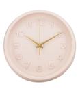 Relógio Parede Moderno Cozinha Redondo Rosa Claro 27cm