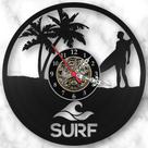 Relógio Parede Surf Prancha Vinil Lp Decoração Retrô Vintage Promoção Relógio Parede Surf Prancha Vinil Lp Decoração Retrô Vintage Promoção