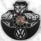 Relógio Parede Volkswagen Fusca Karmann Ghia Carro Perua Vintage Disco Vinil LP Colecionador