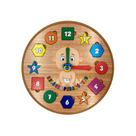 Relógio Pedagógico Infantil Didático Educativo 21x21 Mdf Madeira Adesivado Relógio Pedagógico Infantil Didático Educativo 21x21 Mdf Madeira Adesivado