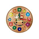 Relógio Pedagógico Infantil Didático Educativo 21x21 Mdf Madeira Adesivado