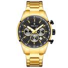 Relógio Phillip London Masculino Ref: Pl80392645m Pr N Cronógrafo Dourado