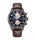Relógio Police Premium Masculino Azul e Rosé Couro Legítimo