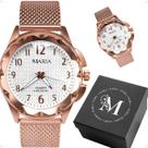 Relogio Prova Dagua Inox Feminino Silicone Rose + Caixa resistente original qualidade premium inoxidavel strass social