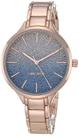 Relógio: pulseira feminina Nine West, cristal mineral, ouro rosa