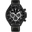 Relógio Pulso Jean Vernier Masculino Couro Preto JV01371