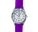 Relogio Q&Q Infantil Juvenil Lilas Numeros Prova d Agua pequeno QZ09J354Y