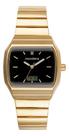 Relógio Quadrado Anadigi Dourado Retrô Digital 32944gpmvde1 - Dourado - Preto - Retrô