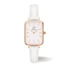Relógio Quadrado Feminino Rosê Casual Elegante Sofisticado New Port