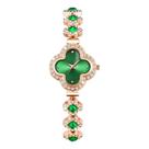 Relógio Quartz Diamond Incrustado à Prova d'água 27mm - Dourado e Verde