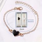 Relógio QUARTZ Silicone Lançamento Presente Dias das Mães Namorados Conjunto Moda Luxo Fashion