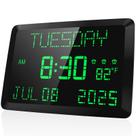 Relógio Raynic, calendário diurno de 11,5", tela grande, USB