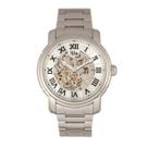 Relógio REIGN Kahn Automatic Skeleton Silver para homens