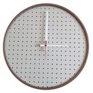 Relógio Round Marrom Mostrador Branco Perfurado 50 Cm