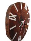 Relógio rústico de parede, madeira Ypê preto, medindo aprox. 28cm, design exclusivo