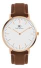 Relógio Saint Germain Bronx Rosé Gold 40mm Cor Da Correia Marrom Cor Do Fundo Branco Relógio Saint Germain Bronx Rosé Gold 40mm Cor Da Correia Marrom Cor Do Fundo Branco