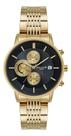 Relógio Seculus Cronógrafo Dourado Masculino Fund Preto 40mm 44271GPSVDA2