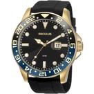 Relógio Seculus Dourado Preto Masculino 20902GPSVDU1