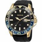 Relógio Seculus Dourado Preto Masculino 20902GPSVDU1