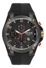 Relógio Seculus Esportivo Cronografo Preto Silicone 44280gps Preto Preto Preto