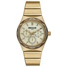 Relógio Seculus Feminino Dourado Madrepérola Aro Facetado Cristais 44241LPSVDA1 Original
