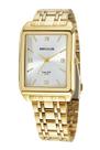 Relogio Seculus feminino dourado quadrado grande Long Life Banhado folheado 44118LPSVDA1