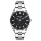 Relógio SECULUS Feminino Glitter e Cristais Baguete Prata Ref: 44246L0SVNS3