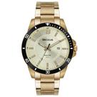 Relógio Seculus Masculino Aço Esportivo Dourado 44203GPSVDA2
