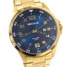 Relógio Seculus Masculino Analógico Dourado Long Life 20802GPSVDA2