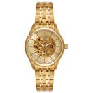 Relogio Seculus masculino Automatico Esqueleto dourado maquina aparente a prova dagua aço inox moderno 44304GPSVDA1