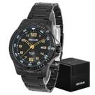 Relógio Seculus Masculino Casual Aço Com Calendário Preto Relógio Seculus Masculino Casual Aço Com Calendário Preto