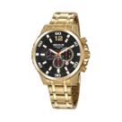 Relógio Seculus Masculino Cronógrafo 3D Aço Dourado