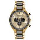 Relógio SECULUS Masculino Cronógrafo Aço e Cerâmica Preto e Dourado Referência: 77289GPSVHQ2