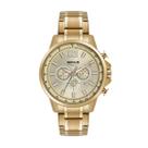 Relógio Seculus Masculino Cronógrafo Dourado Aço Calendário 44162gpsvda1