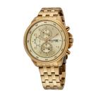 Relogio Seculus Masculino Cronógrafo Dourado Calendário 44060gpsvda1