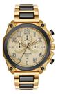 Relógio Seculus Masculino Dourado Cerâmica Preto Cronografo Preto Dourado Dourado
