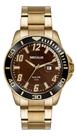 Relógio Seculus Masculino Dourado Fundo Marrom 48mm esportivo 44211GPSVDA3