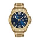Relógio Seculus Masculino Dourado Grande Prova dÁgua 44267gpsvda2