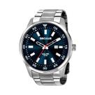 Relógio Seculus Masculino LongLife Prata Calendario Original