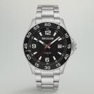Relógio Seculus Masculino Prata Elegante Aço Inox Preto 5ATM