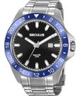 Relógio Seculus Masculino Prateado Long Life 20801g0svna3