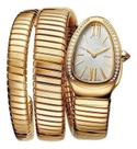 Relógio Serpente Feminino Cobra Espiral Dourado Aço Inoxidável Grife Moda Luxo