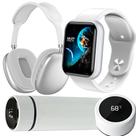 Relógio Smart digital Y8 + Fone pro 9 + Garrafa led digital - KIT ACADEMIA