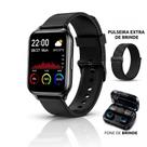 Relógio Smartwatch Ecossistema Xiaomi, Haylou Watch 2 Pro A Prova Dagua Modos De Esportes Feminino e masculino Pulseira Extra e Fone tws M10 Sem fio