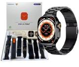 Relogio Smartwatch Hw Ultra2 49mm 8x1 +7 Pulseiras Com Chat Gpt - Preto