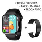 Relógio Smartwatch Inteligente Hw12 40mm Android iOS Bluetooth + Pulseira Metal Extra